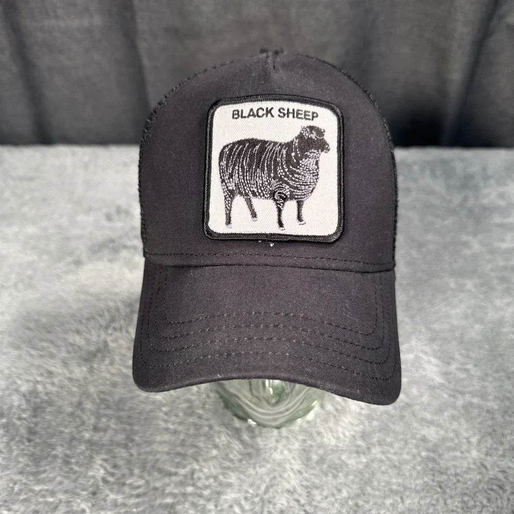 Goorin Bros The Farm The Black Sheep Black Trucker Hat One Size Snapback